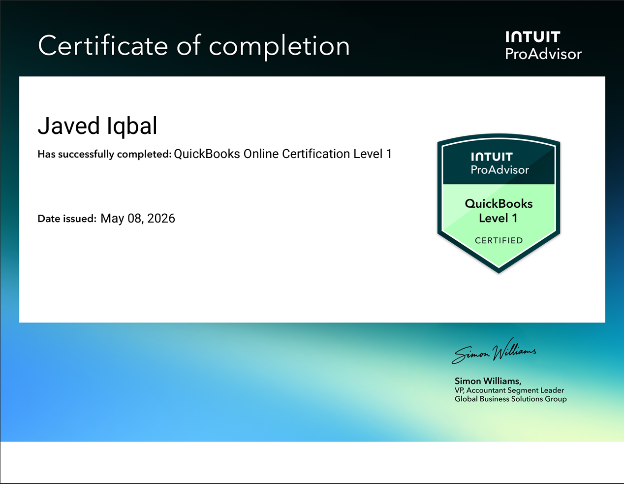 QuickBooks Proadvisor Certification